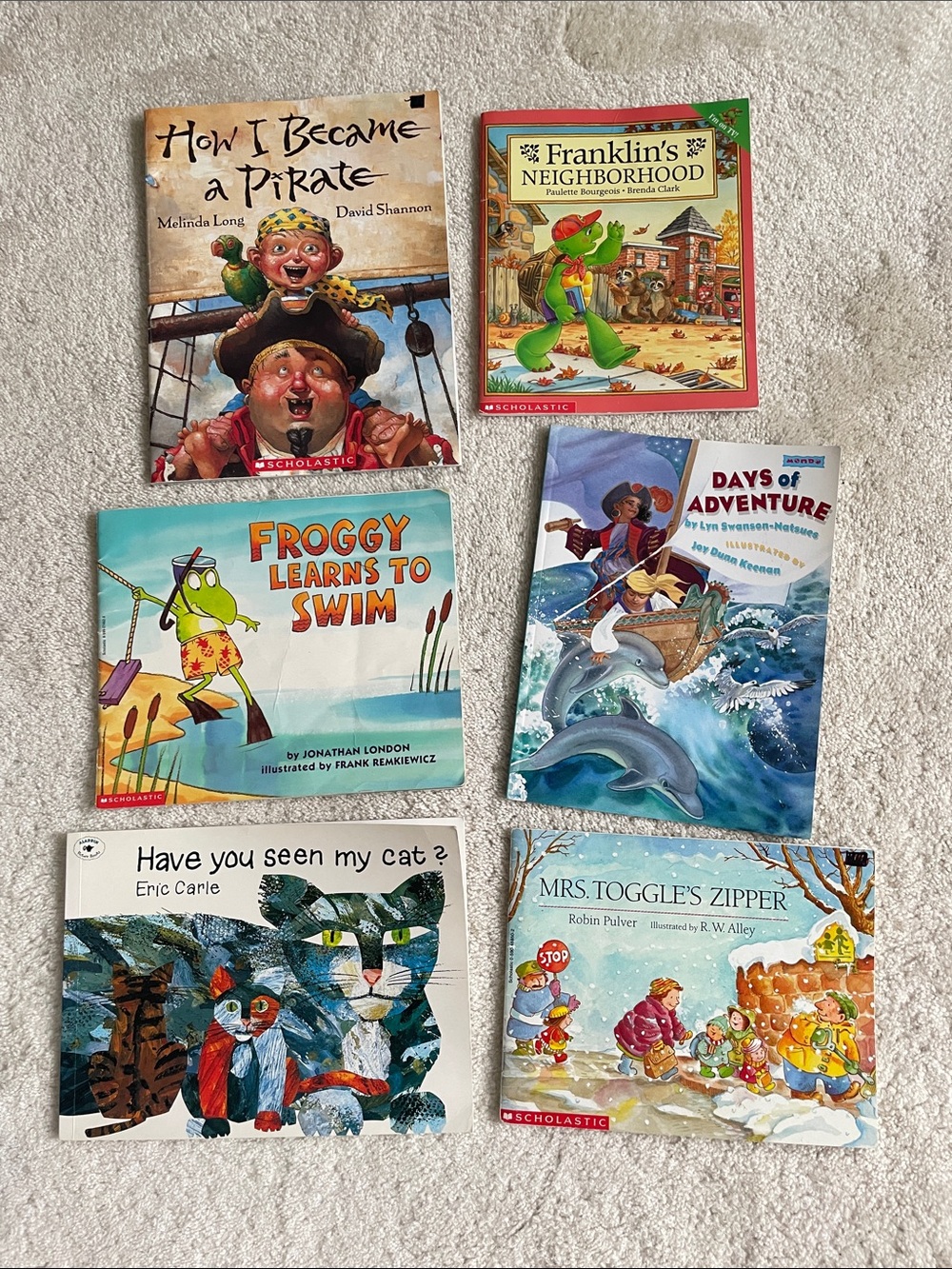 6 picture books very good condition